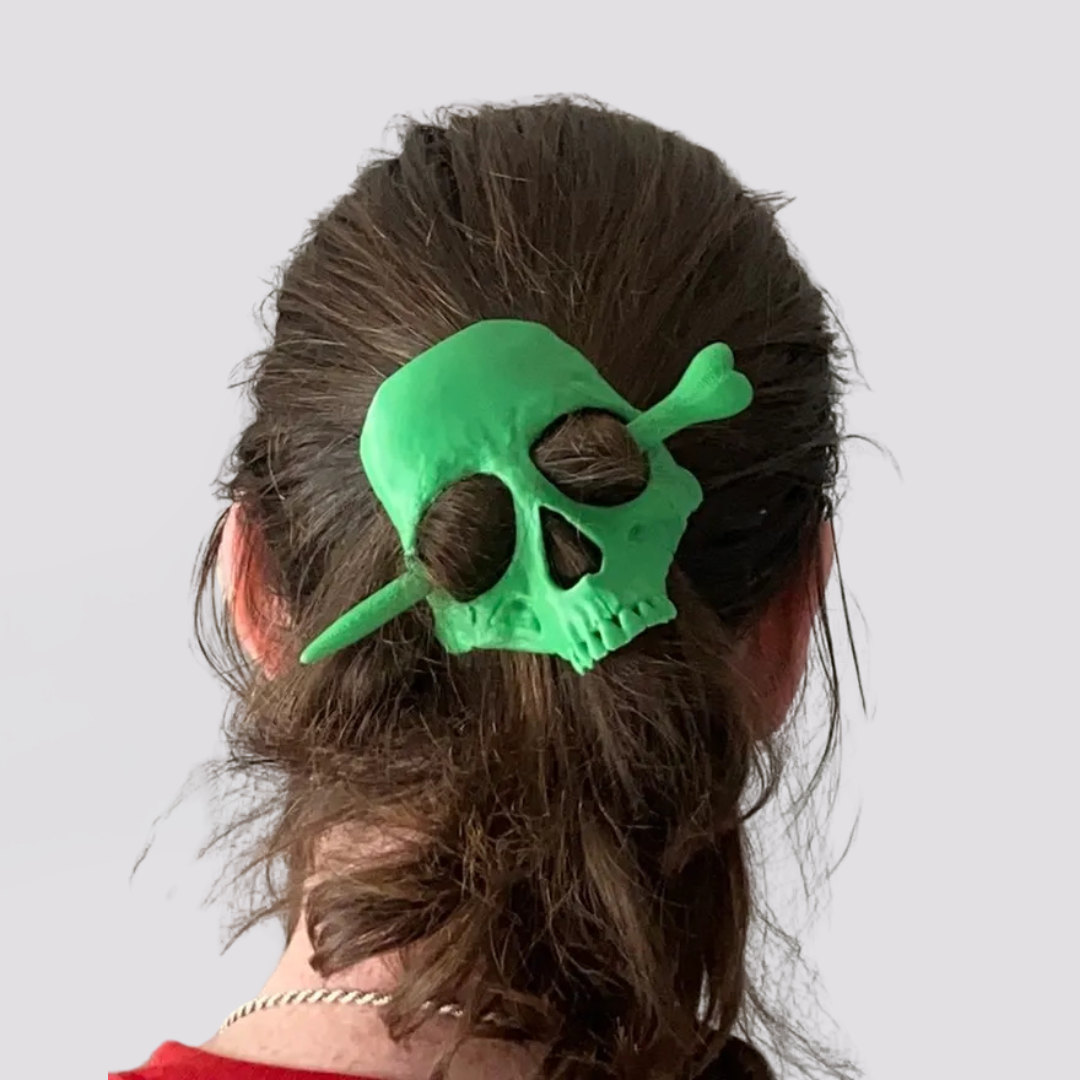 Human Skull Hair Pin