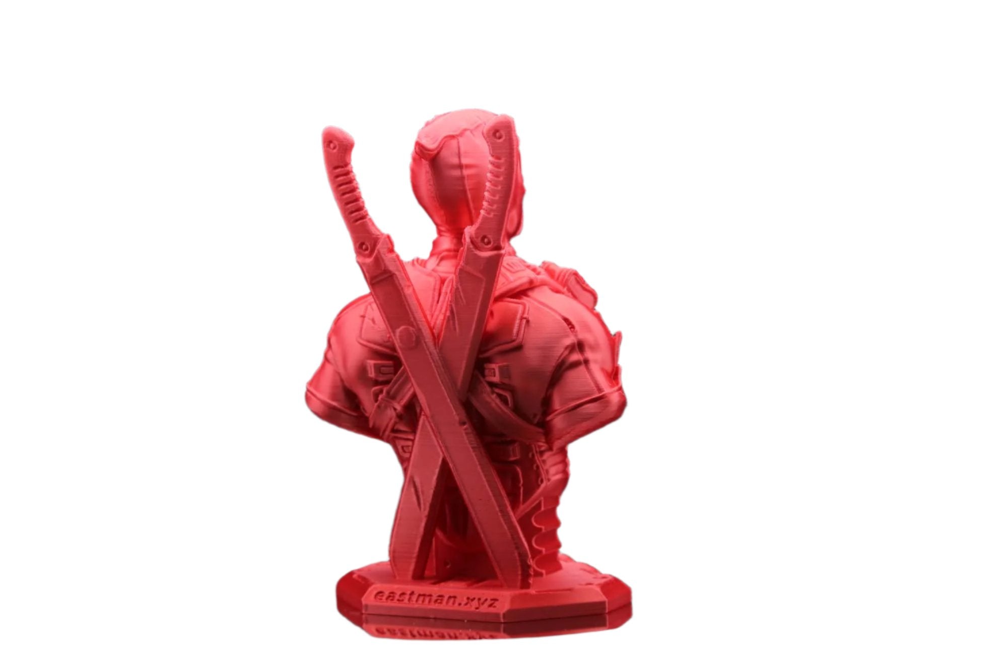 3d printed red deadpool bust