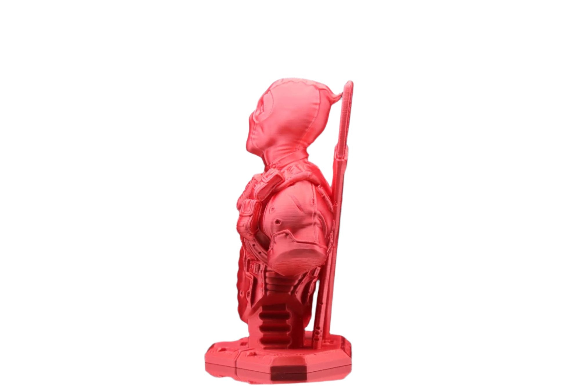 3d printed red deadpool bust